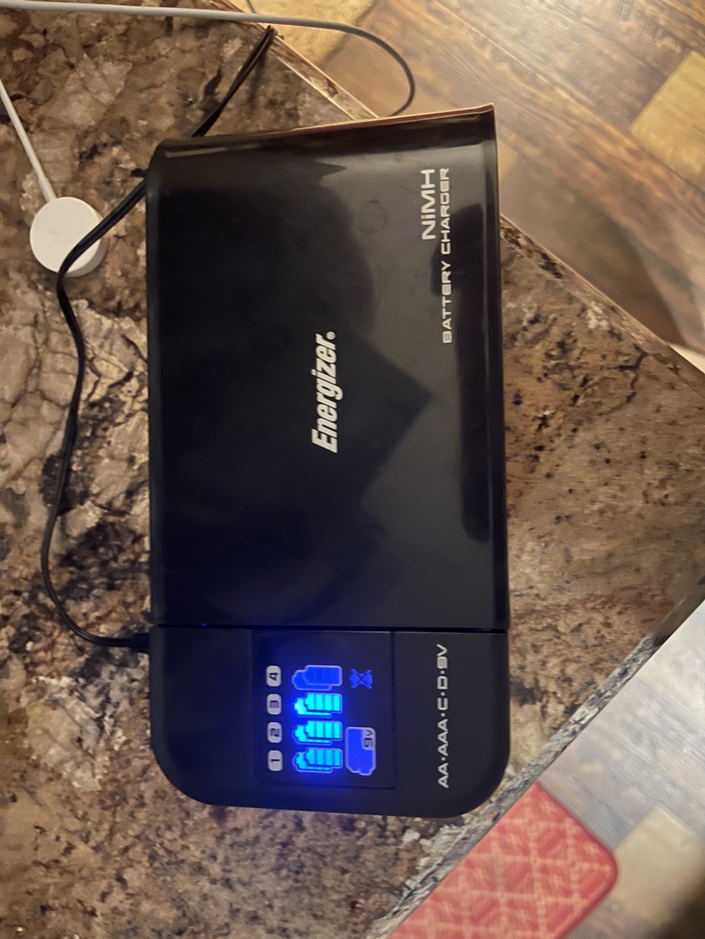 Black NiMH Multi-Bay Battery Charger - AA/AAA/C/D/9V